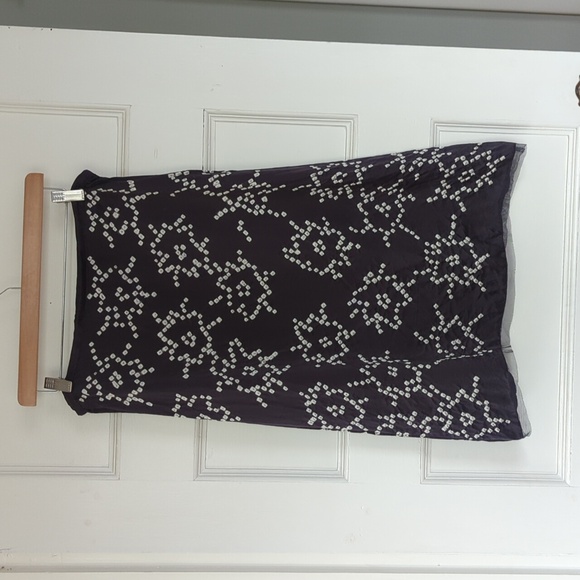 Black silk midi slip skirt - Picture 1 of 4